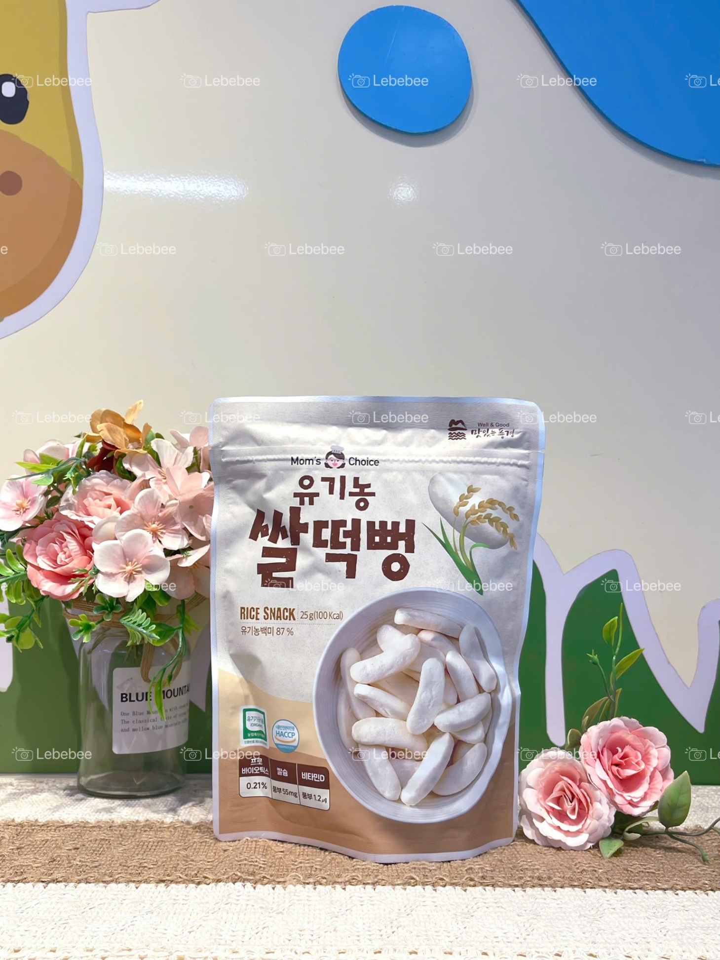 Bánh gạo lứt hữu cơ Mom’s Choice cho bé từ 6 tháng tuổi Thanh Dẹt - Vị Gạo Truyền Thống (25g)