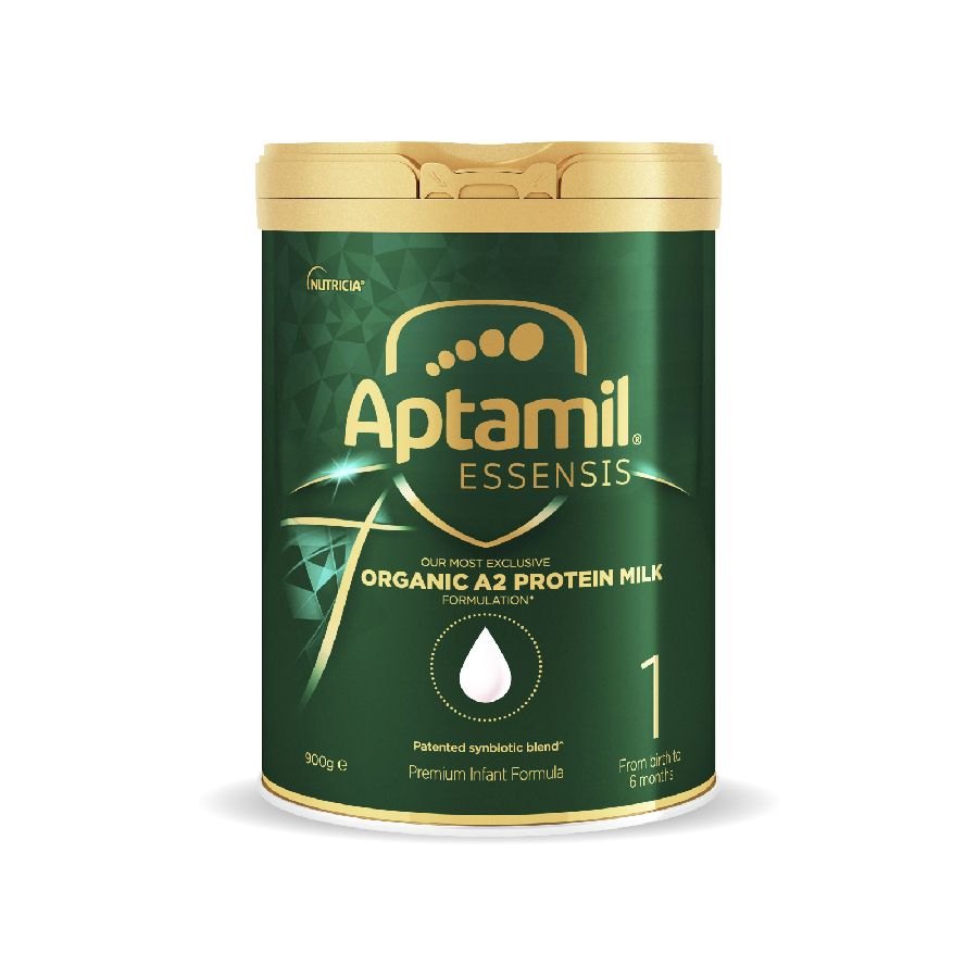1102 Sữa Aptamil ESSENSIS Organic A2 Protein ÚC số 1 cho bé 0 -6 tháng (Hộp thiếc 900g) MÓP VỎ HXT