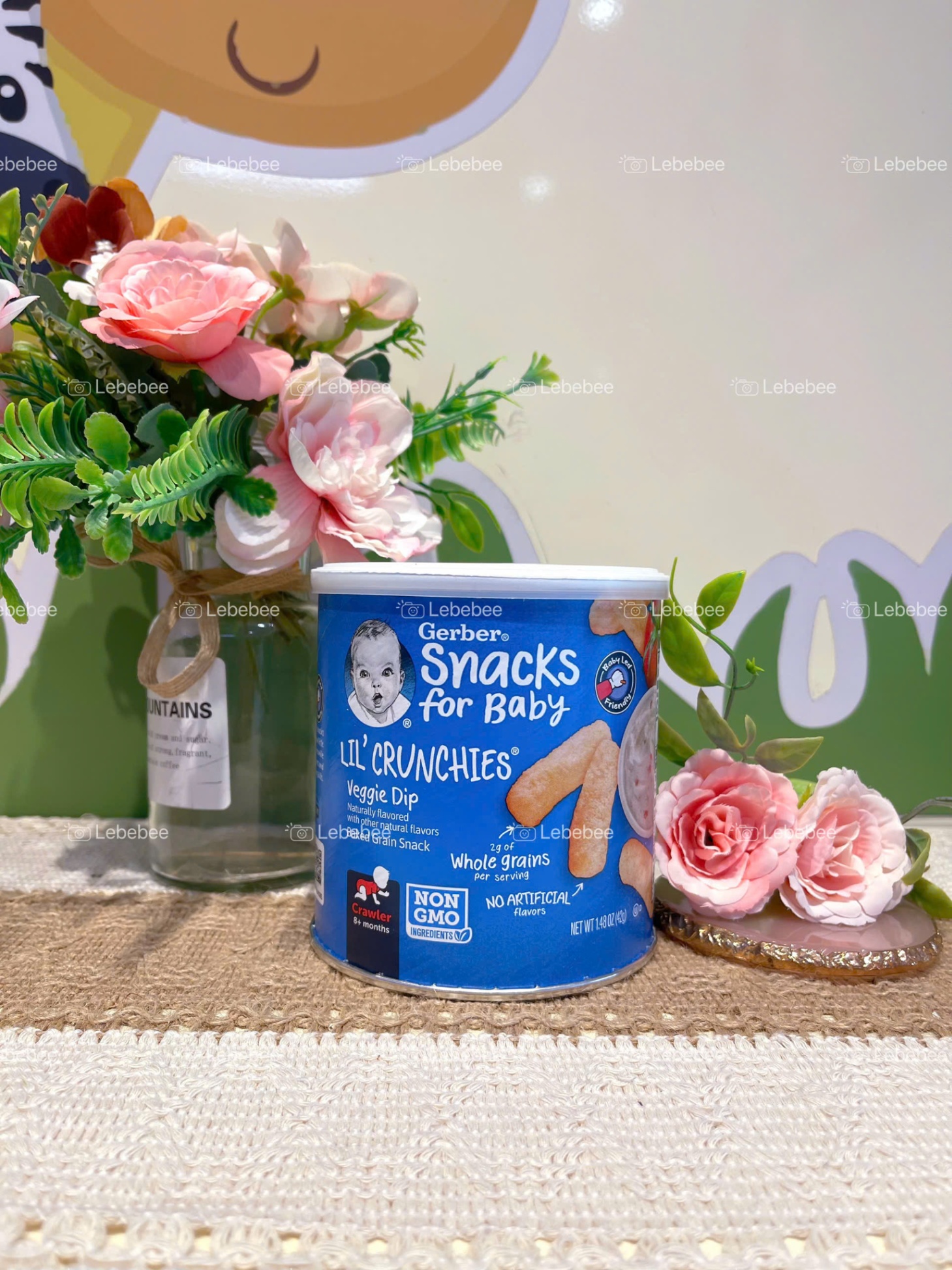 Thực Phẩm Bổ Sung Bánh Ăn Dặm Gerber Lil's Crunchies vị Rau Củ 1 hộp x 42g