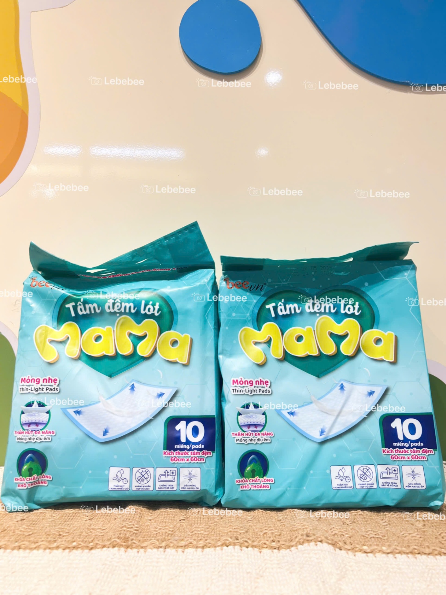 Tấm đệm lót Mama chống thấm 10 miếng 60cmx60cm