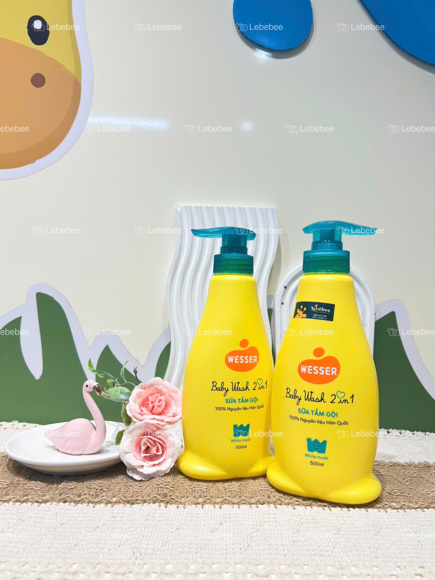 Sữa tắm gội em bé wesser Hương xạ hương 500ml ( nắp xanh )