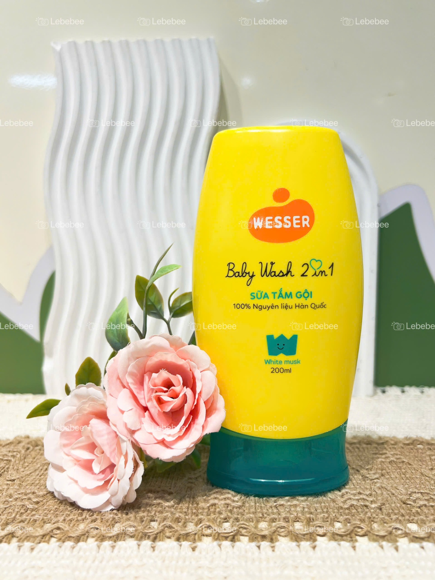 Sữa tắm gội em bé wesser Hương xạ hương 200ml ( nắp xanh )
