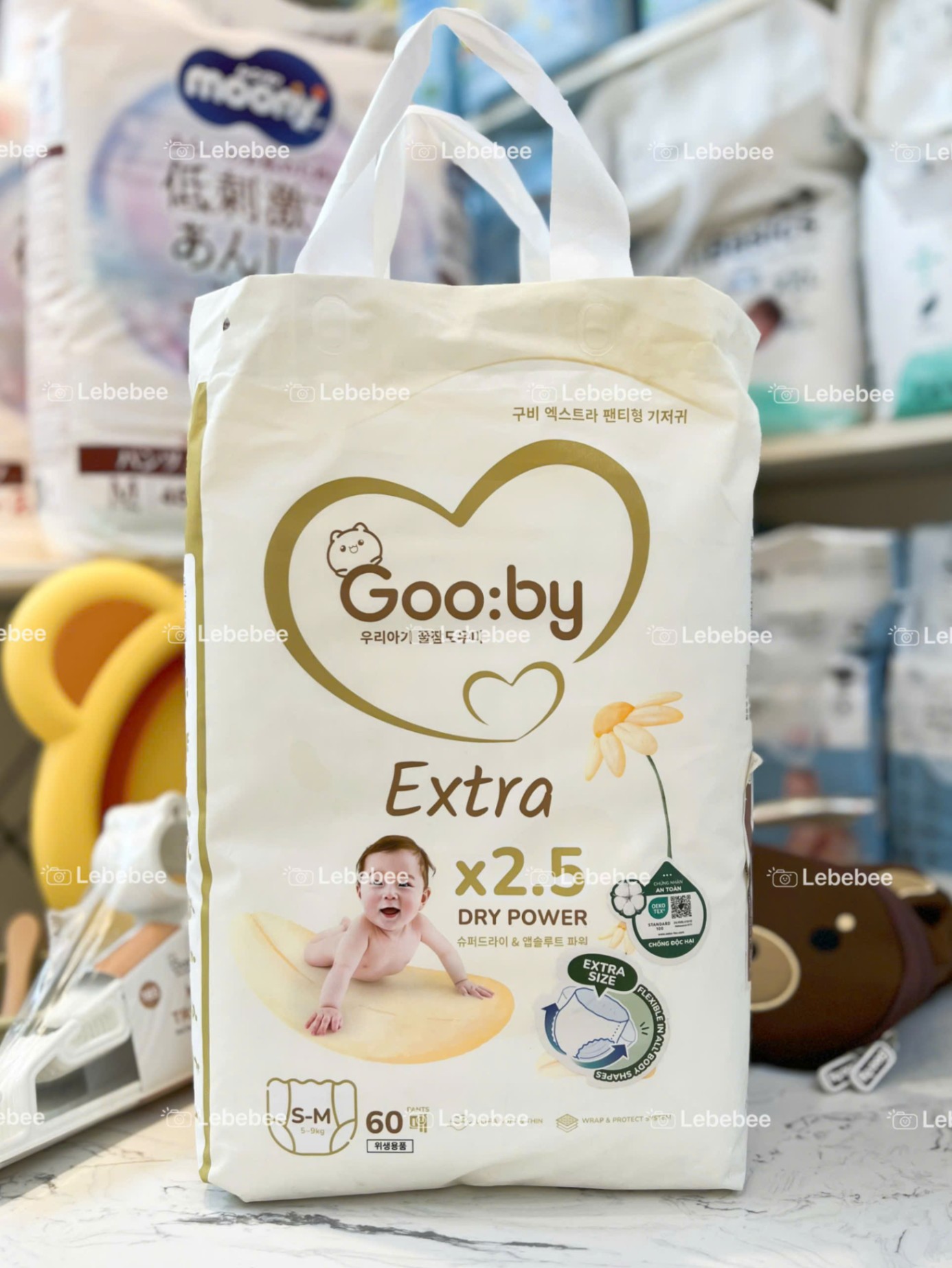 Bỉm quần Gooby Extra – Size S-M 5-9kg 56 miếng
