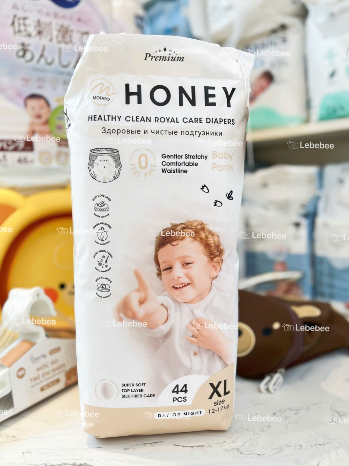 Bỉm tơ tằm Honey premium quần XL44 ( 12-17kg)
