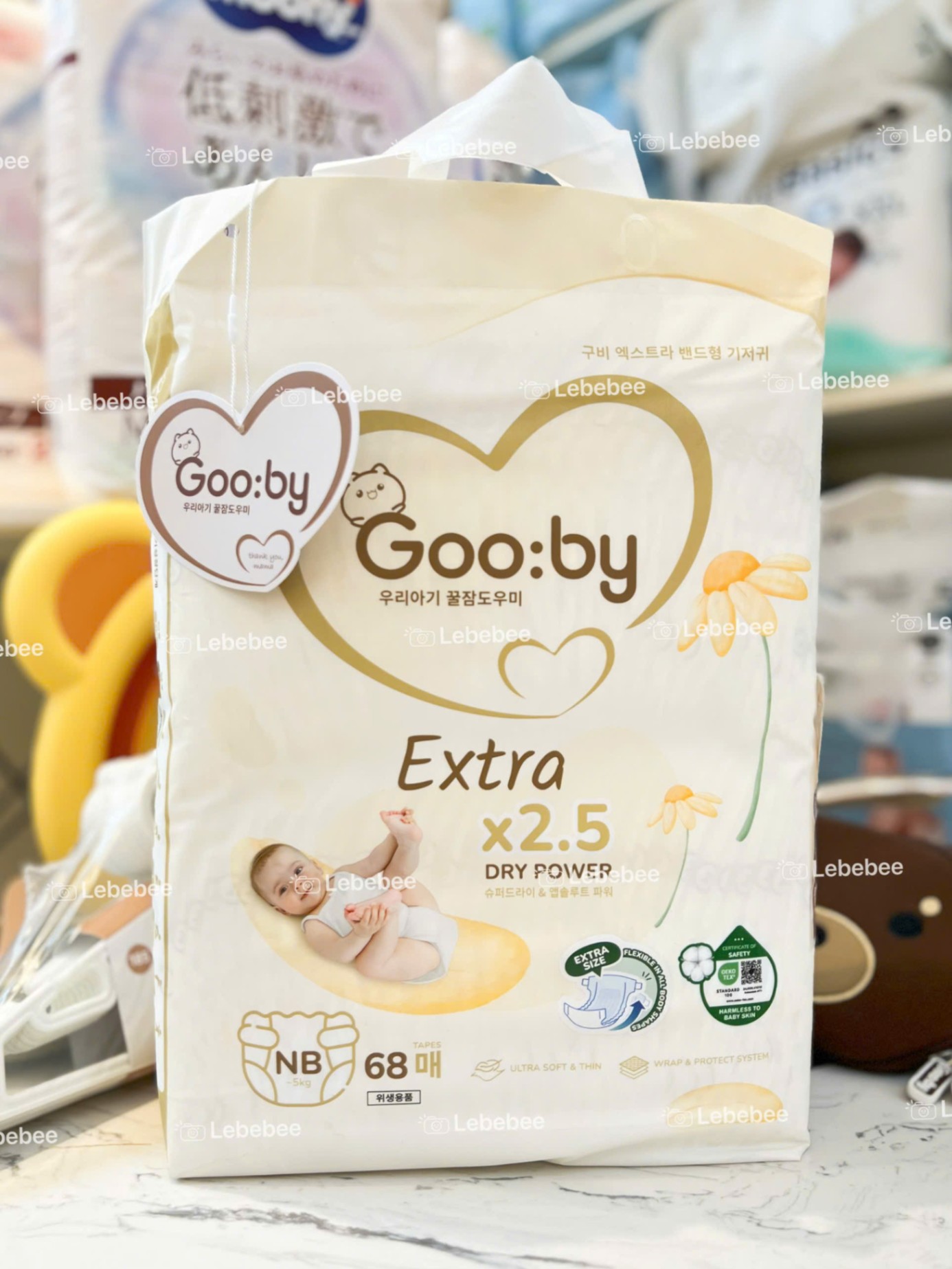 Bỉm dán Gooby Extra – Size NB66 ( dưới 5kg)