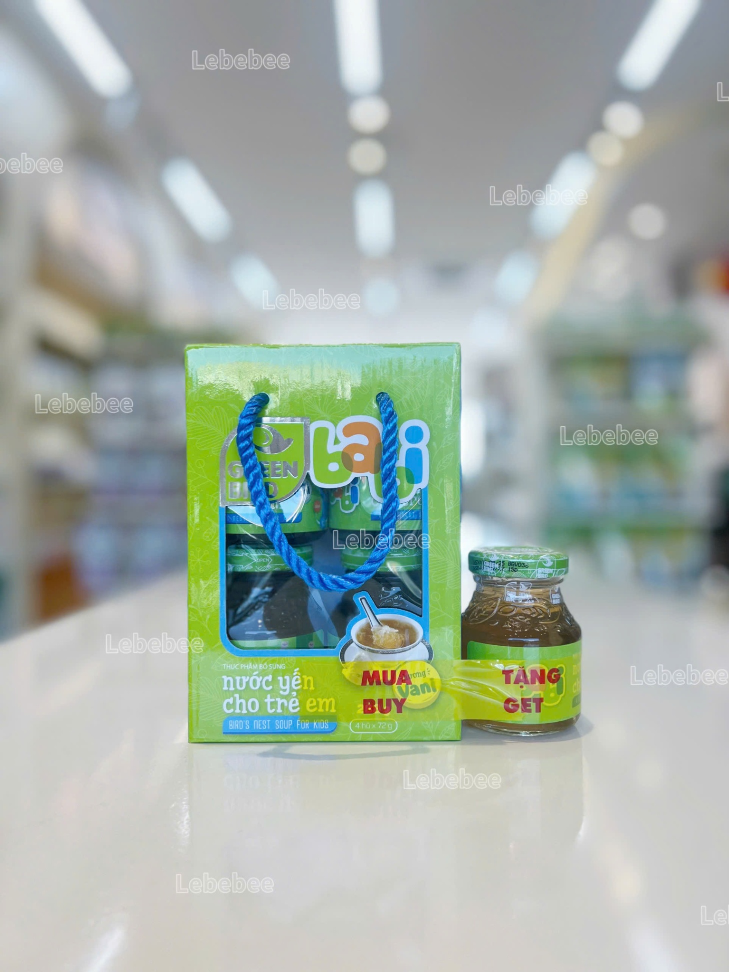 Nước yến sào cho trẻ em Green Babi hương Vani 72g - Lốc 4