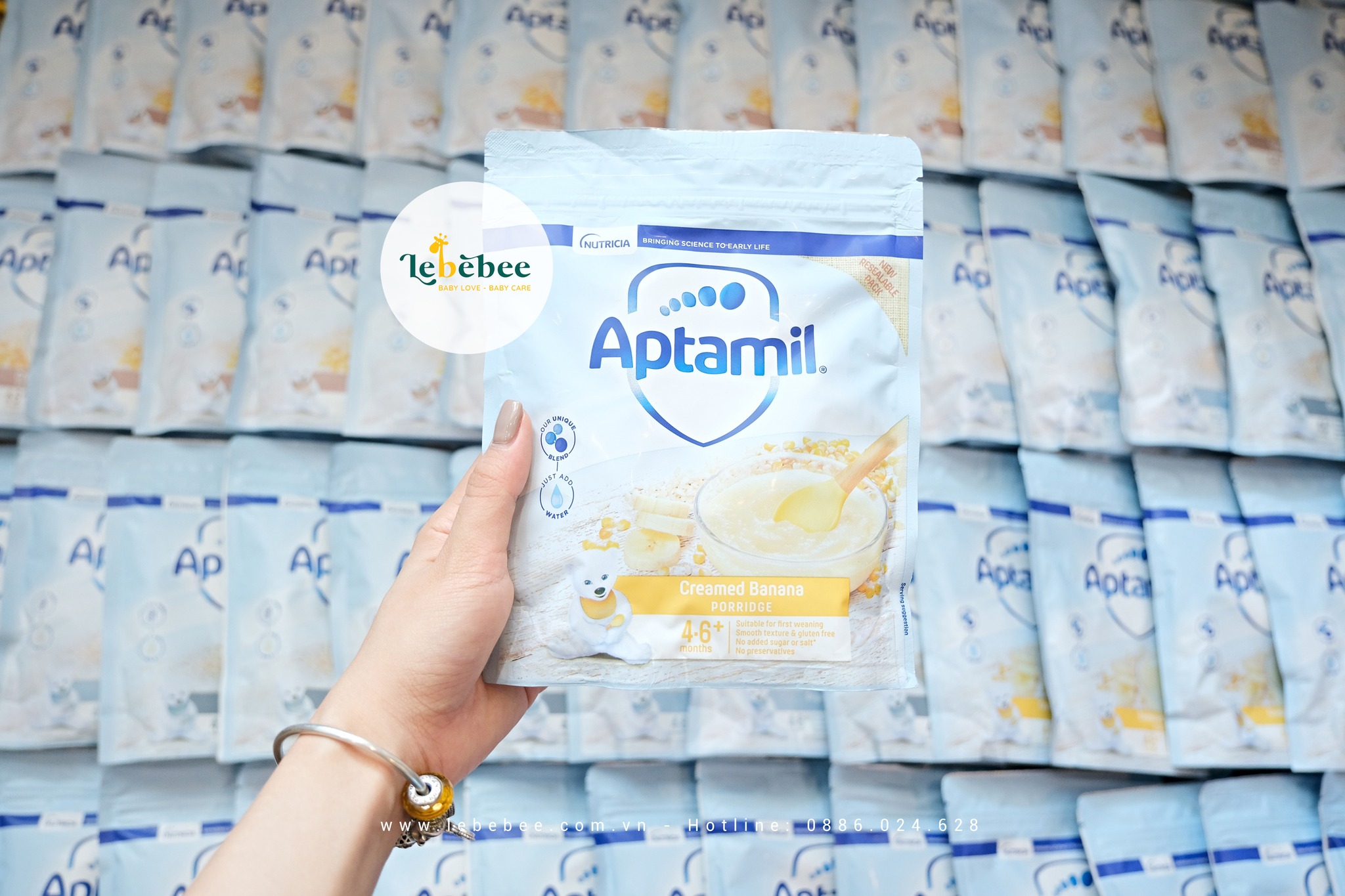Bột ăn dặm Aptamil UK vị bột ngũ cốc kem bắp cho bé từ 4-6m+ ( 125g)