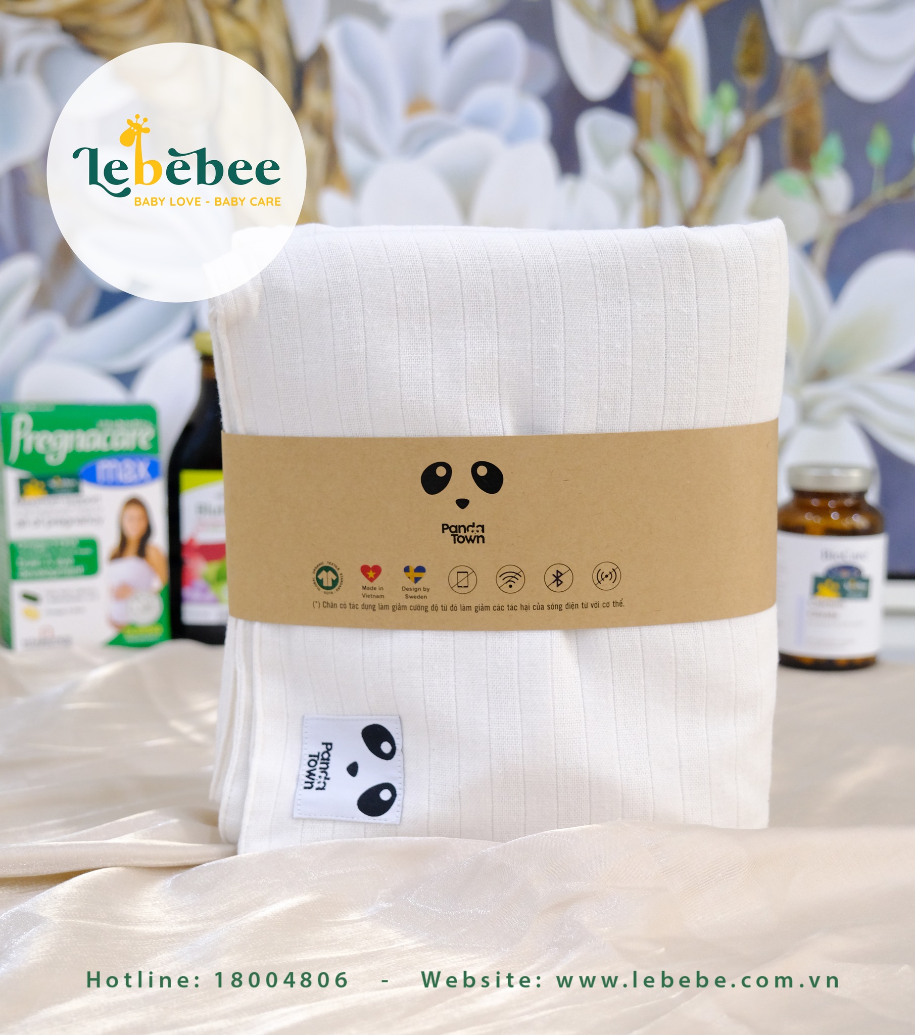 Chăn chắn sóng điện từ Panda Town (90*120cm)