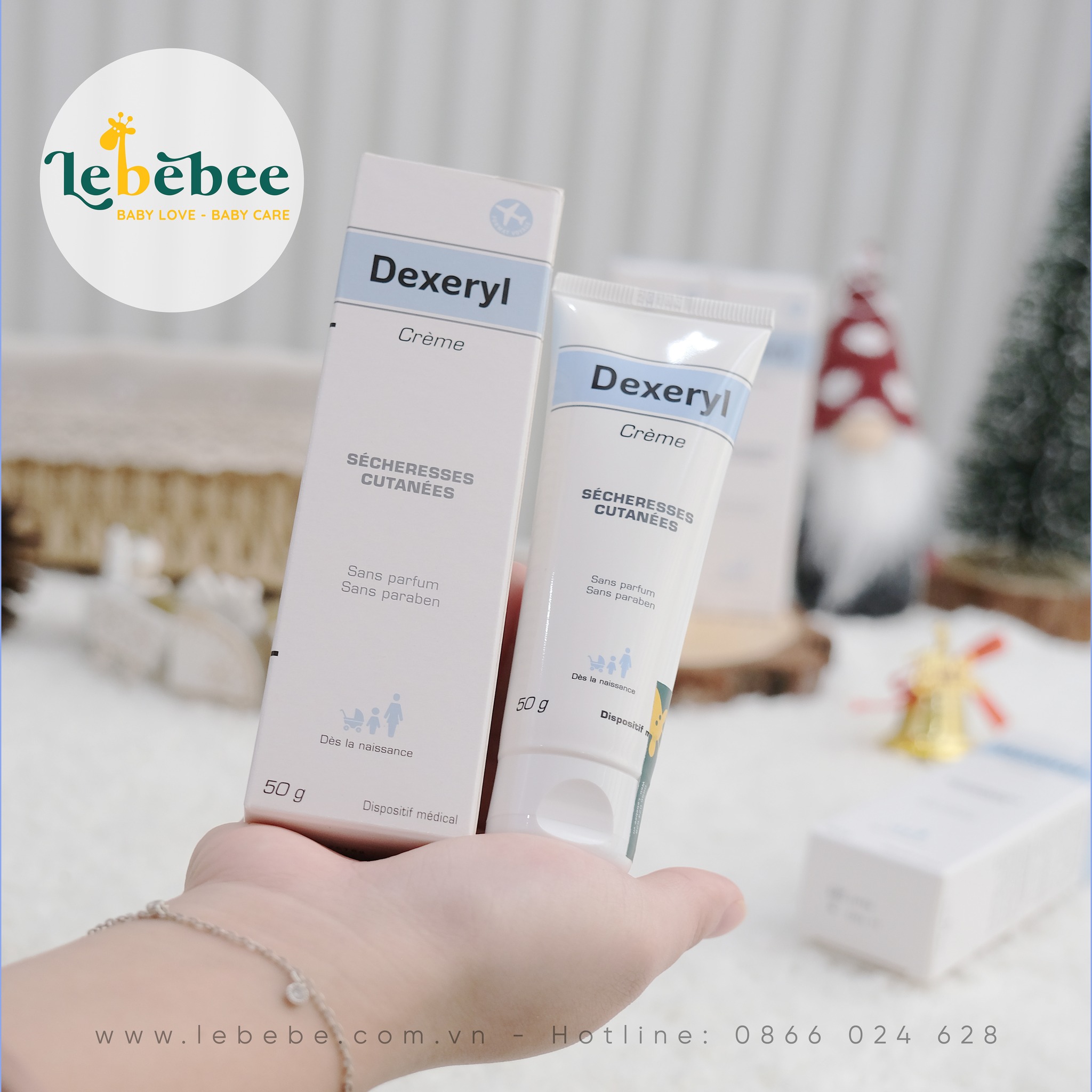 Kem dưỡng da Dexeryl Pháp trị nẻ, chàm cho bé từ sơ sinh (50g) - HXT