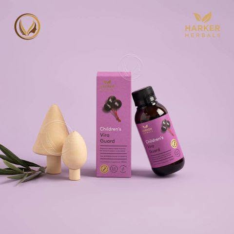 Siro Harker hồng tím tăng đề kháng Children's Vira Guard Harker cho bé từ sơ sinh (chai 150ml)