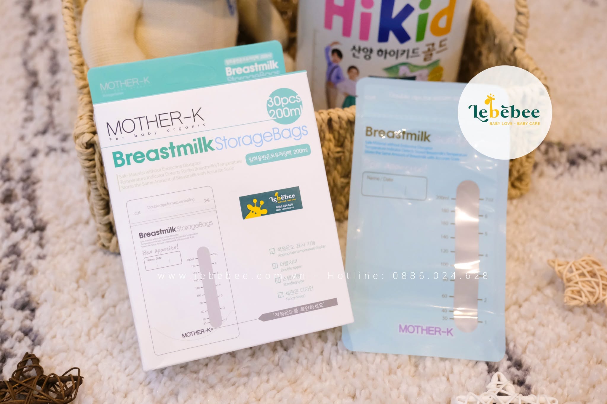 Túi trữ sữa cảm biến nhiệt Mother-K (30 chiếc)