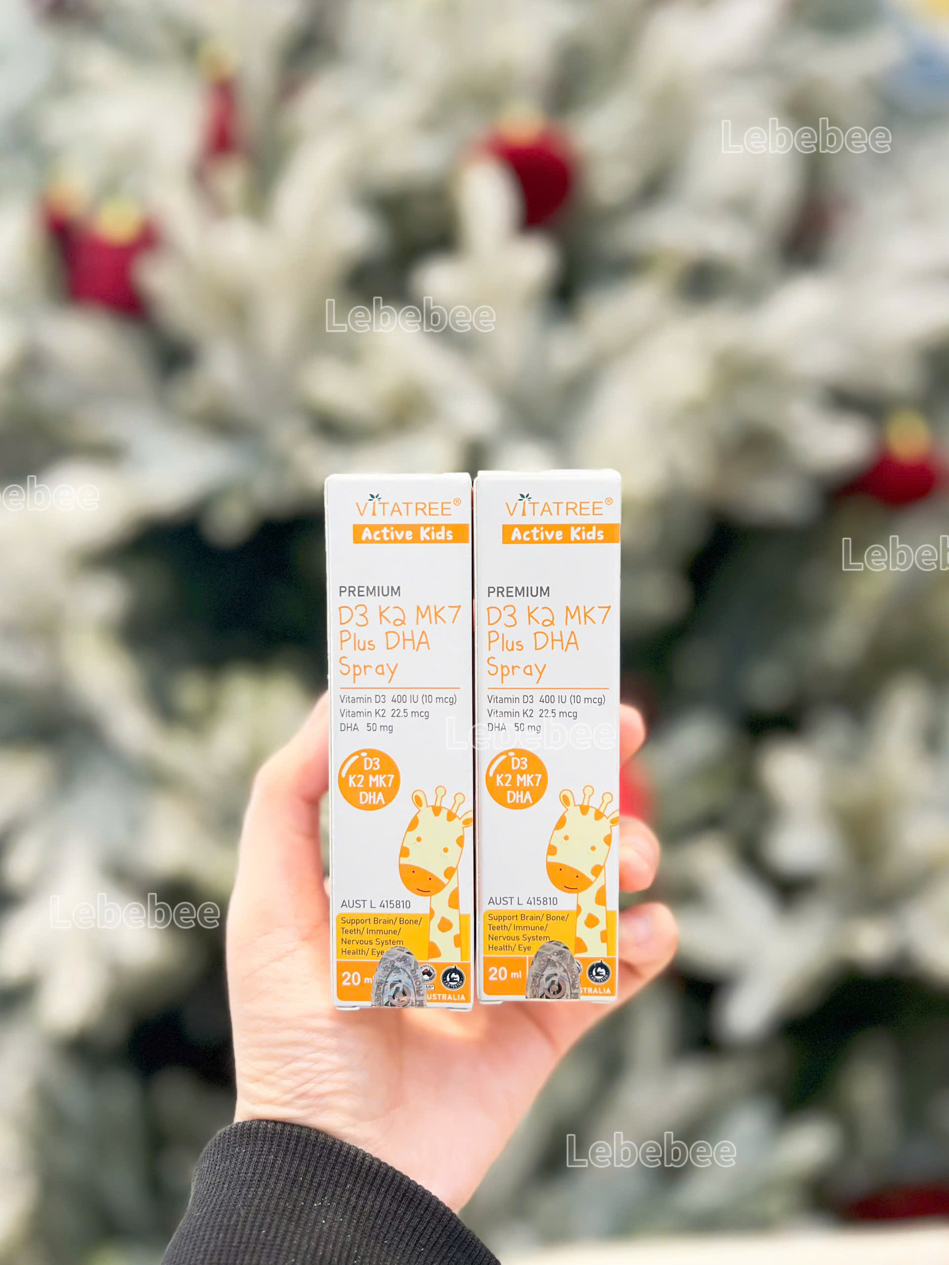 Vitatree Premium D3K2 MK7 plus DHA Úc ( 20ml- dạng xịt) cho bé từ sơ sinh