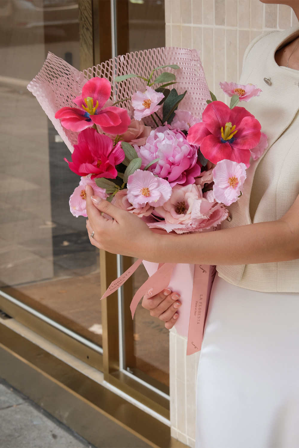 Hoa xin lỗi mix tulip mẫu đơn