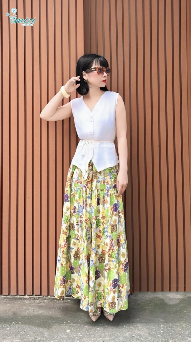 VN5V - CHÂN VÁY HOA THÔ NHẬT 1-6972AR