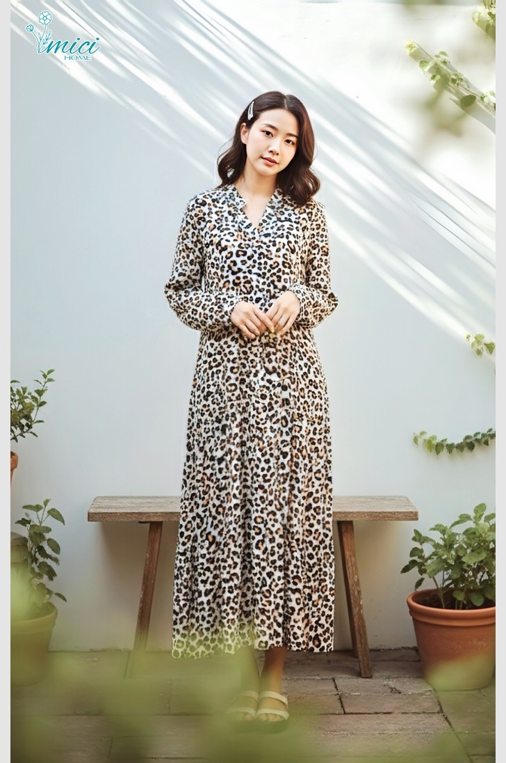 VN5 - ĐẦM MAXI LANH HỌA TIẾT 1-7029AR
