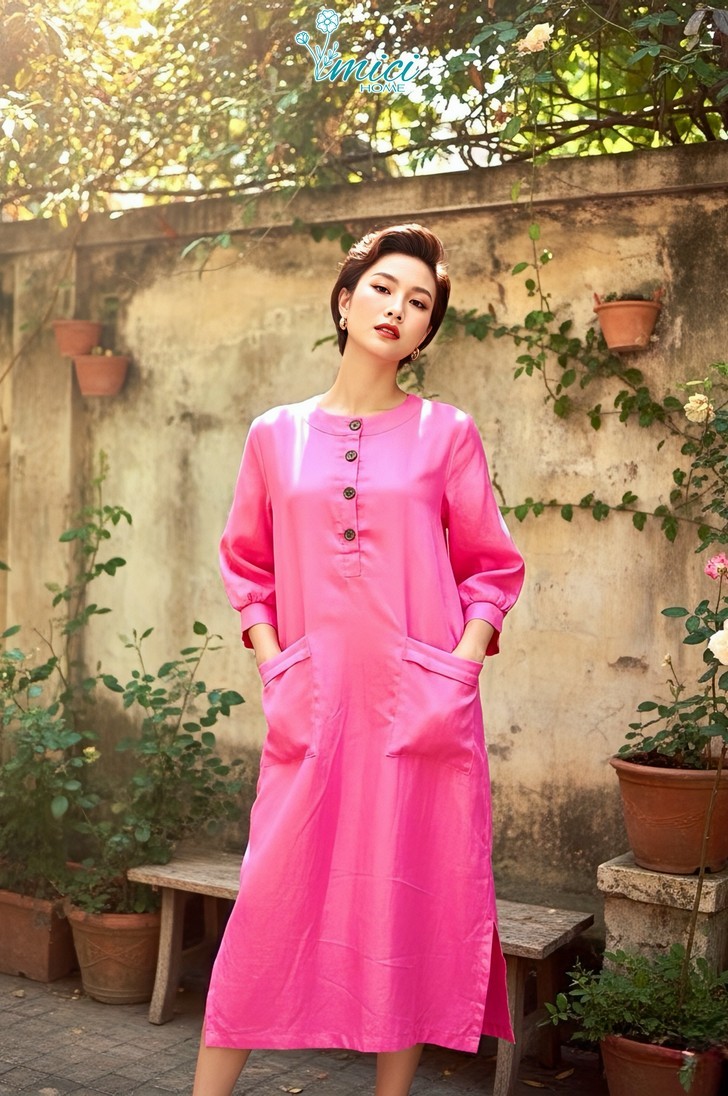 VN5 - ĐẦM LINEN SUÔNG CAO CẤP 1-7041AR