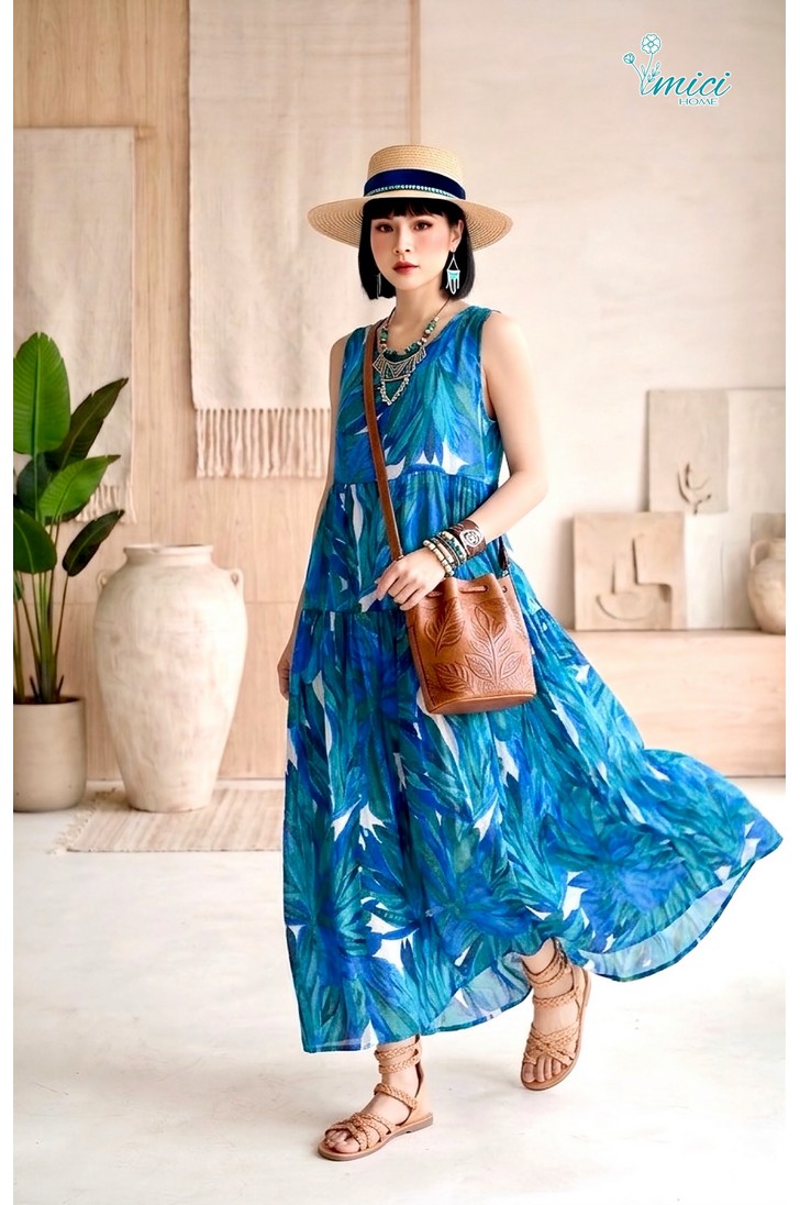 VN6 - ĐẦM MAXI LANH GIẤY 1-7092AR