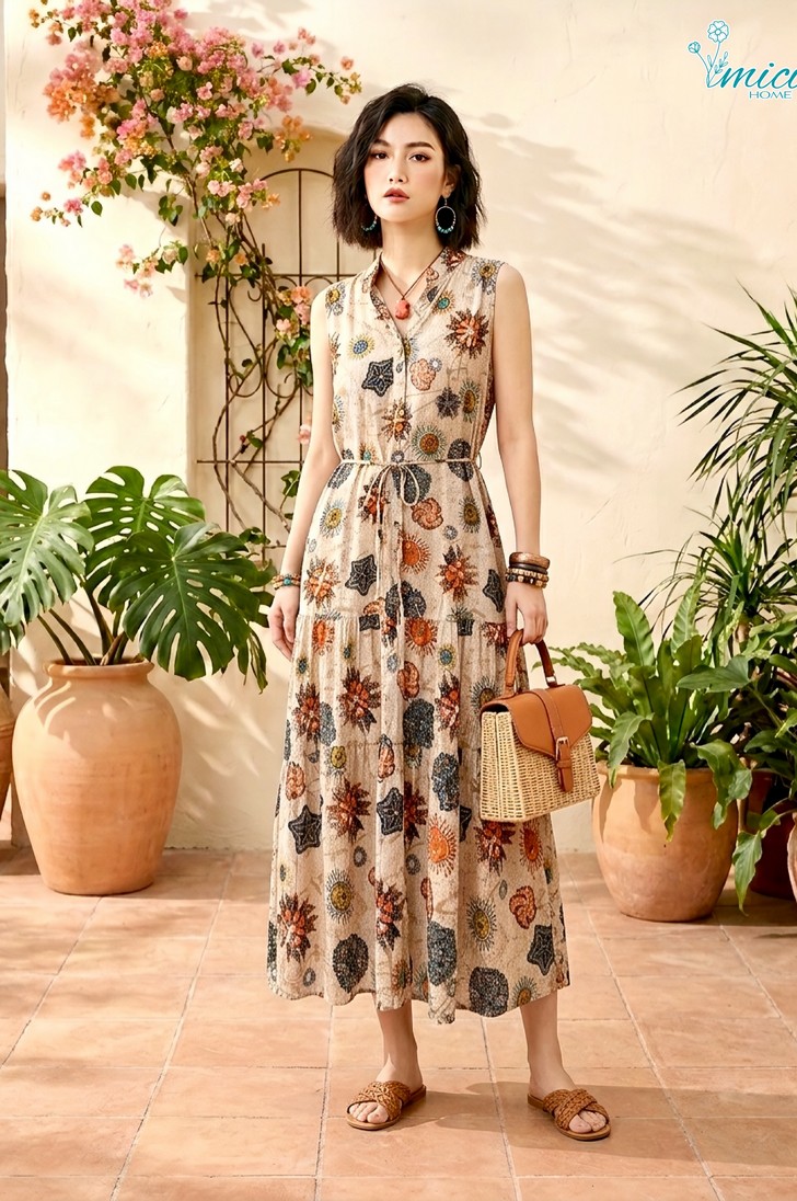 VN6 - ĐẦM MIDI LANH GILE 1-7125AR
