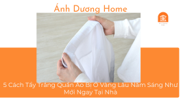 5 Cách Tẩy Trắng Quần Áo Bị Ố Vàng Lâu Năm Sáng Như Mới Ngay Tại Nhà 