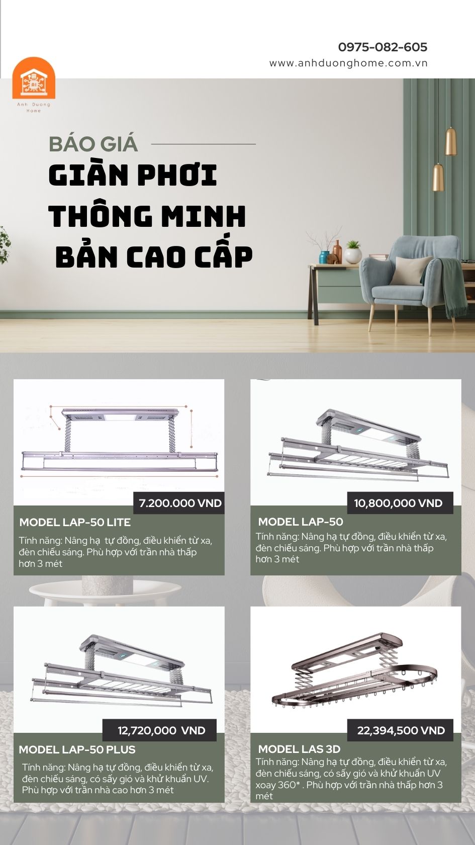 Báo giá giàn phơi bản cao cấp