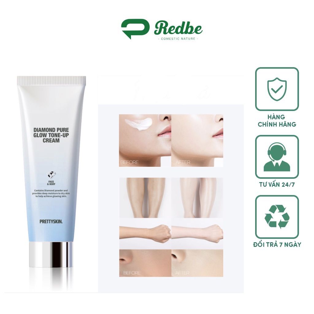 Kem Dưỡng Trắng  Kim Cương Pretty Skin Diamond Pure Glow Tone-Up Cream