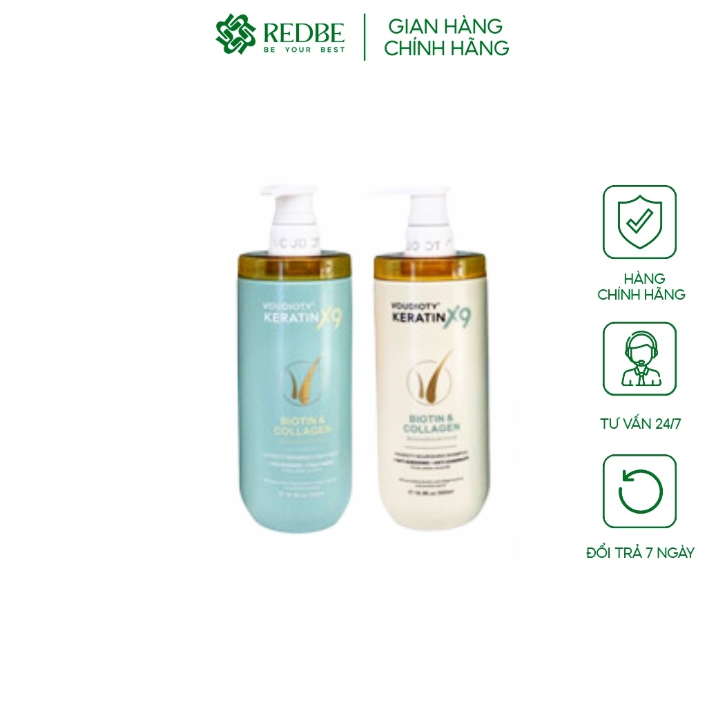 Cặp gội xả KERATIN X9 500ml
