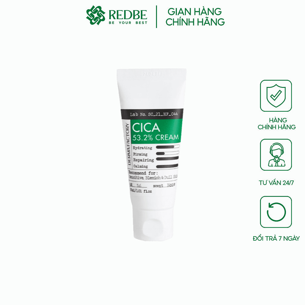 DERMA FACTORY Kem Dưỡng CICA 53.2%