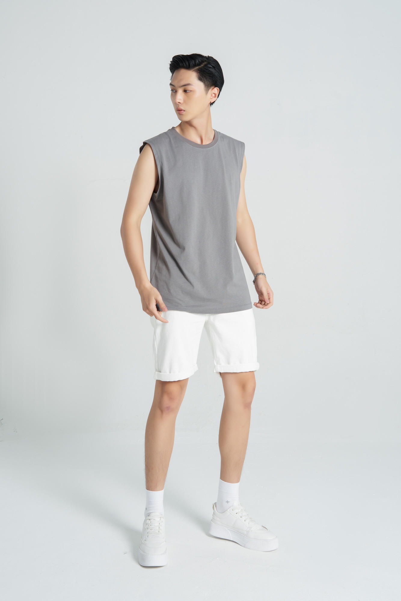 Áo Tanktop S.L.L.6.3996 - Ghi Đậm 31 - M