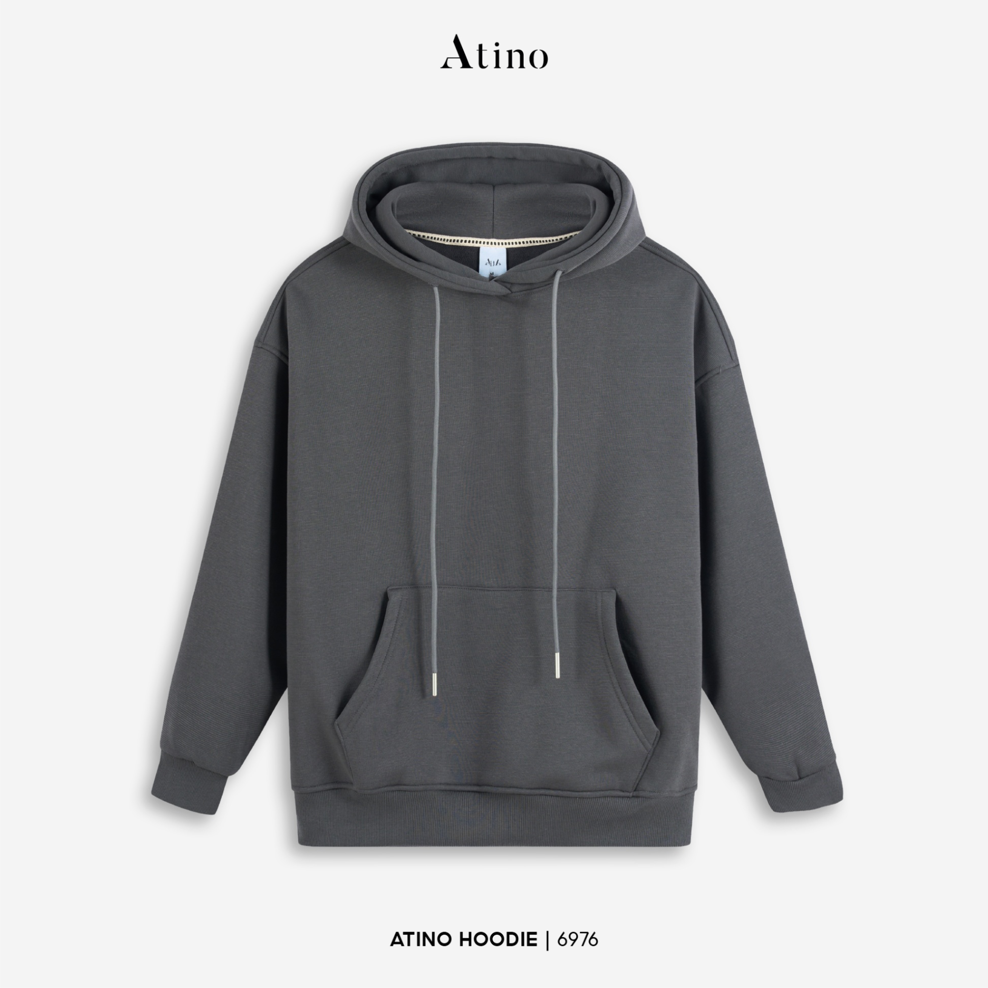 Áo Hoodie Loose L.4.6976 - Ghi Đậm - M
