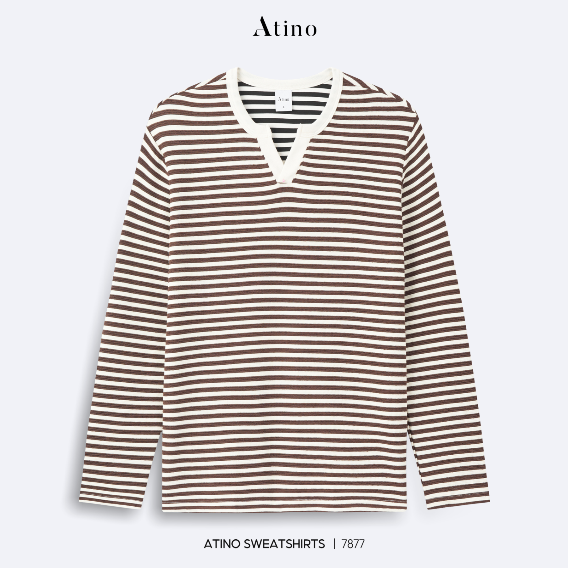 Áo Nỉ Fitted L.3.7877 - Nâu - M