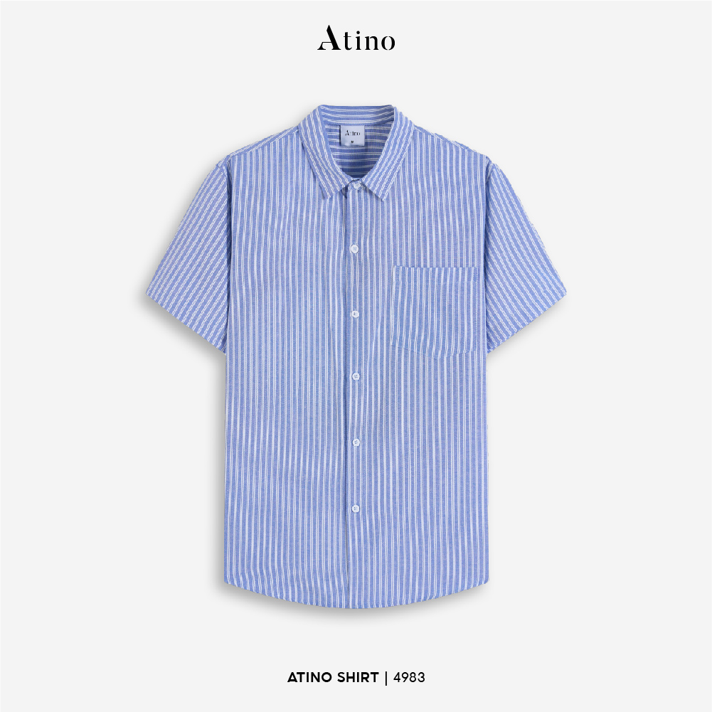 Áo Sơ Mi Cộc Regular L.3.4983 - Xanh - M