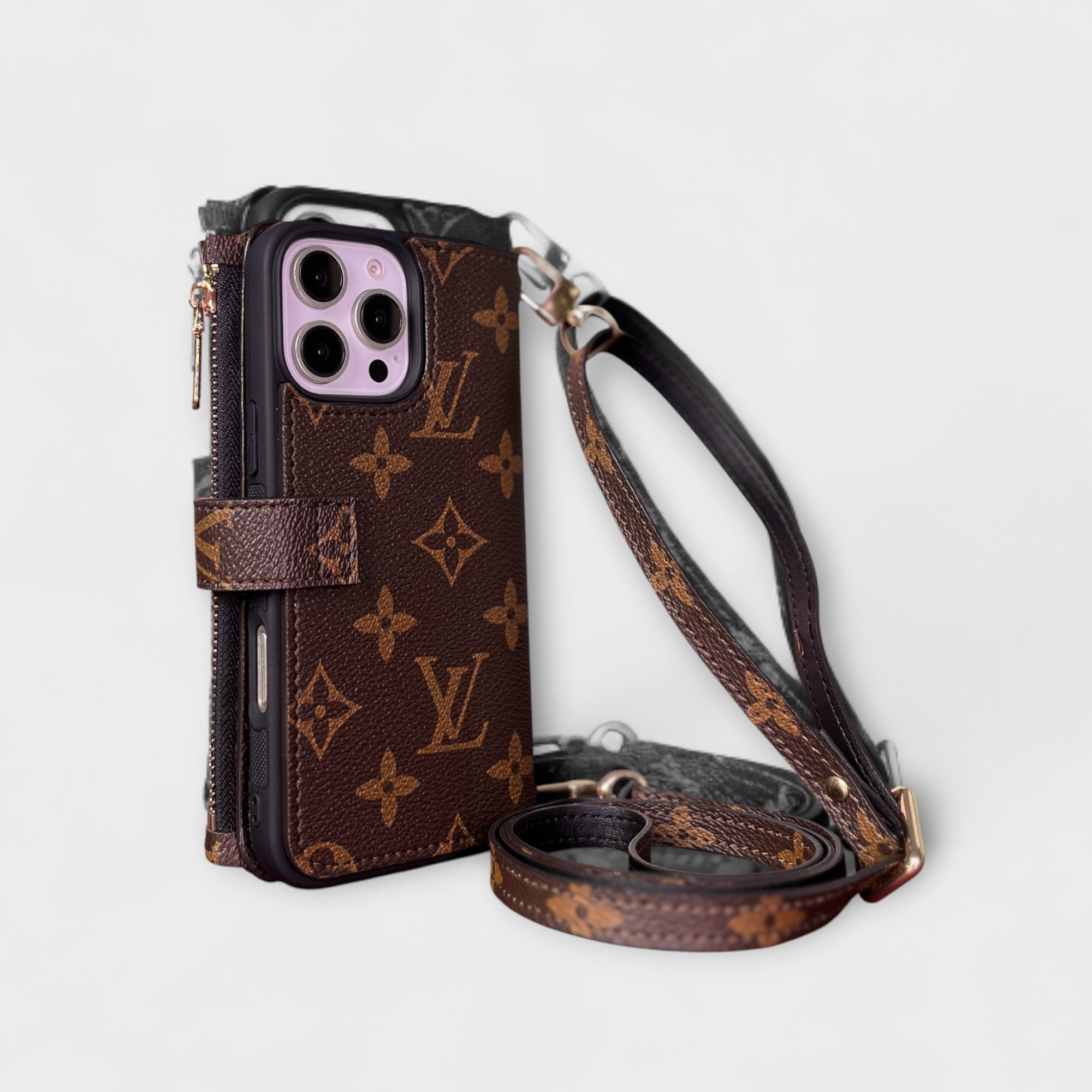 Bao da Flip & Go ngăn khóa kéo - LV
