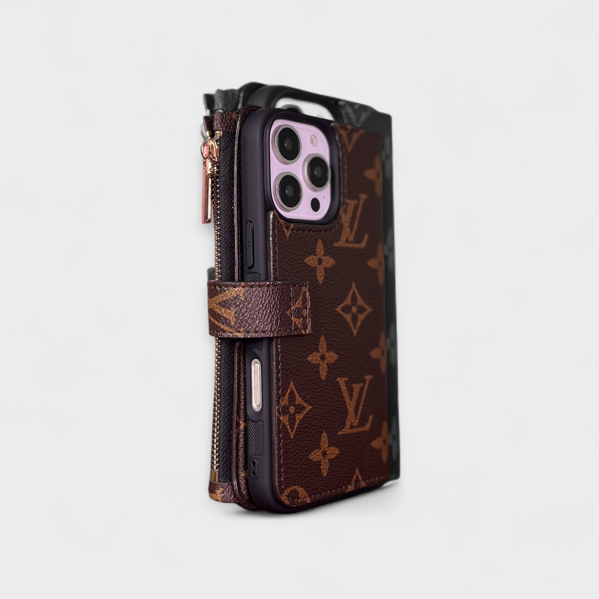 Bao da Flip & Go ngăn khóa kéo - LV