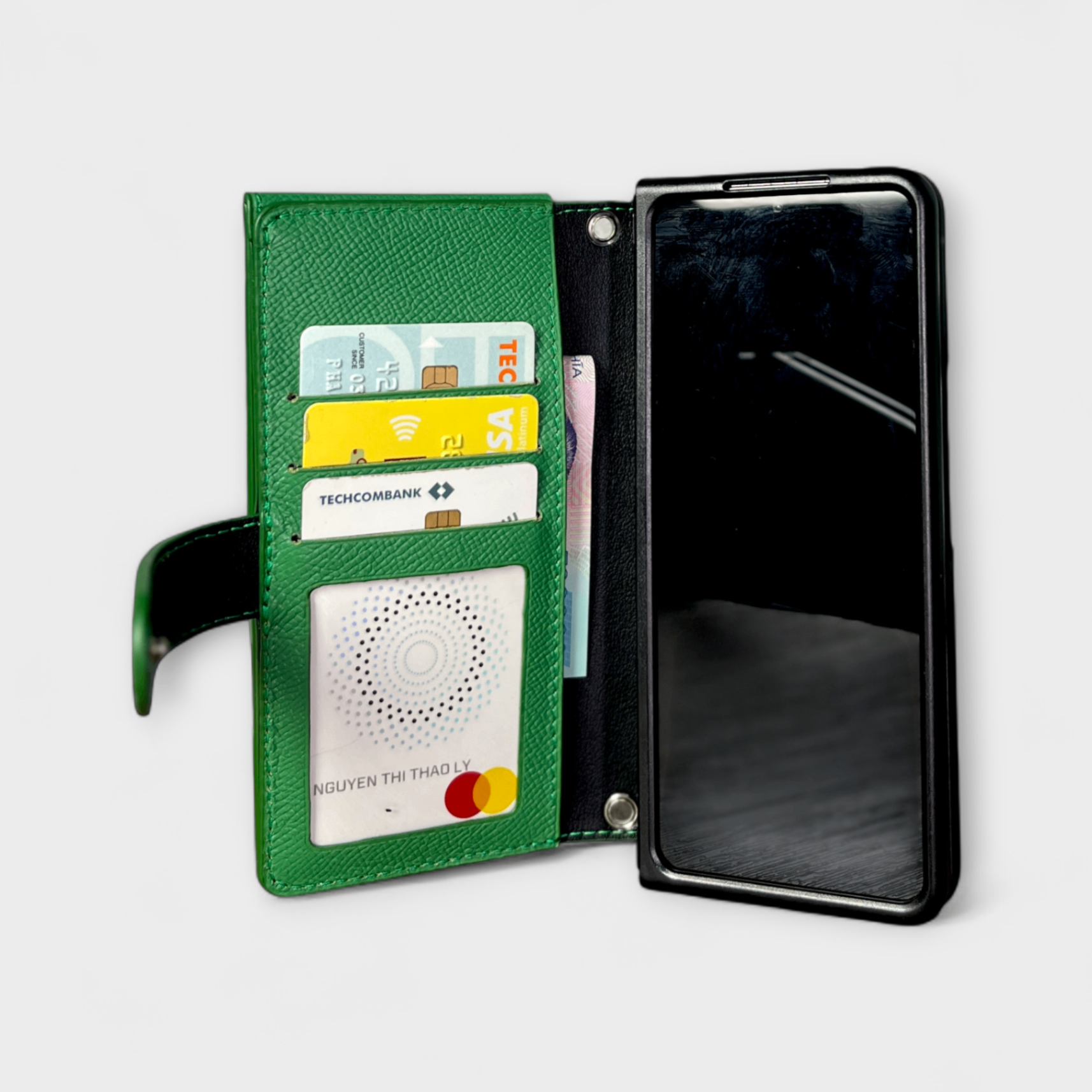 Ốp bao da thủ công Smart Wallet Cao Cấp da Epsom dành cho Sam Sung