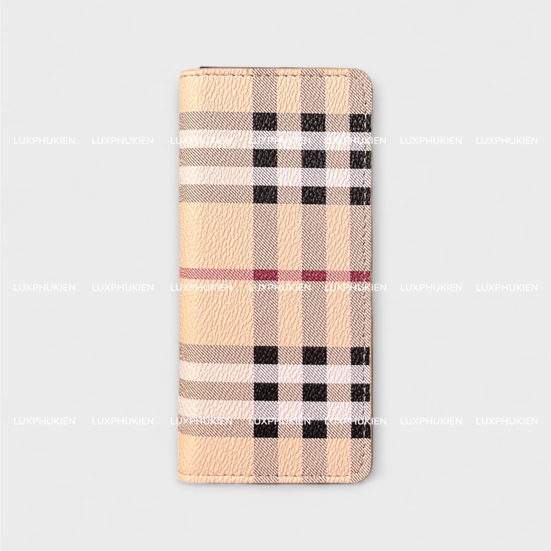 Ốp bao da thủ công BURBERRY Flip kèm Hand Strap dành cho Sam Sung