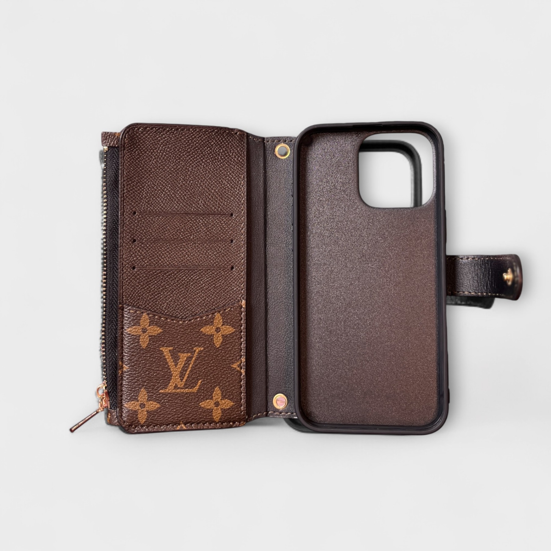 Bao da Flip & Go ngăn khóa kéo - LV