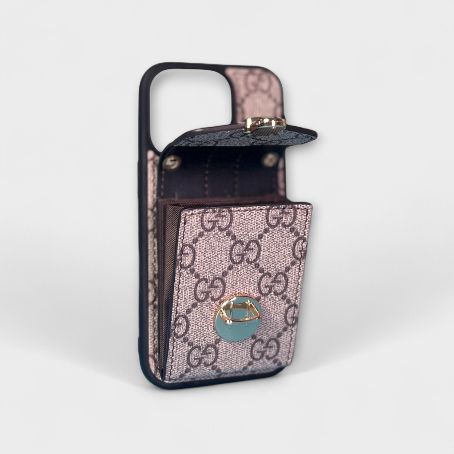 Ốp da thủ công viền đen LILY kèm dây đeo - GUCCI