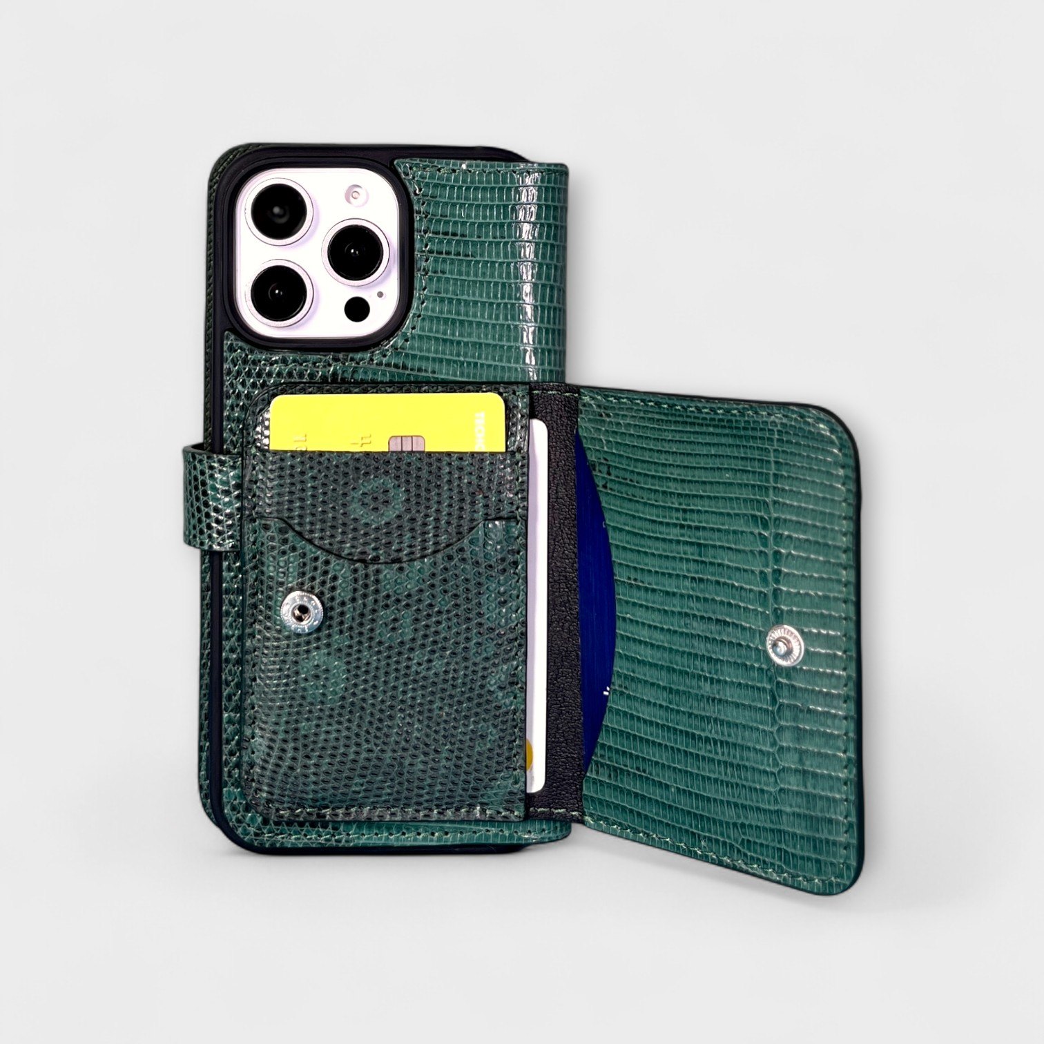 Ốp bao da Flip thủ công Cover kèm ví mini Wallet - Kỳ Đà