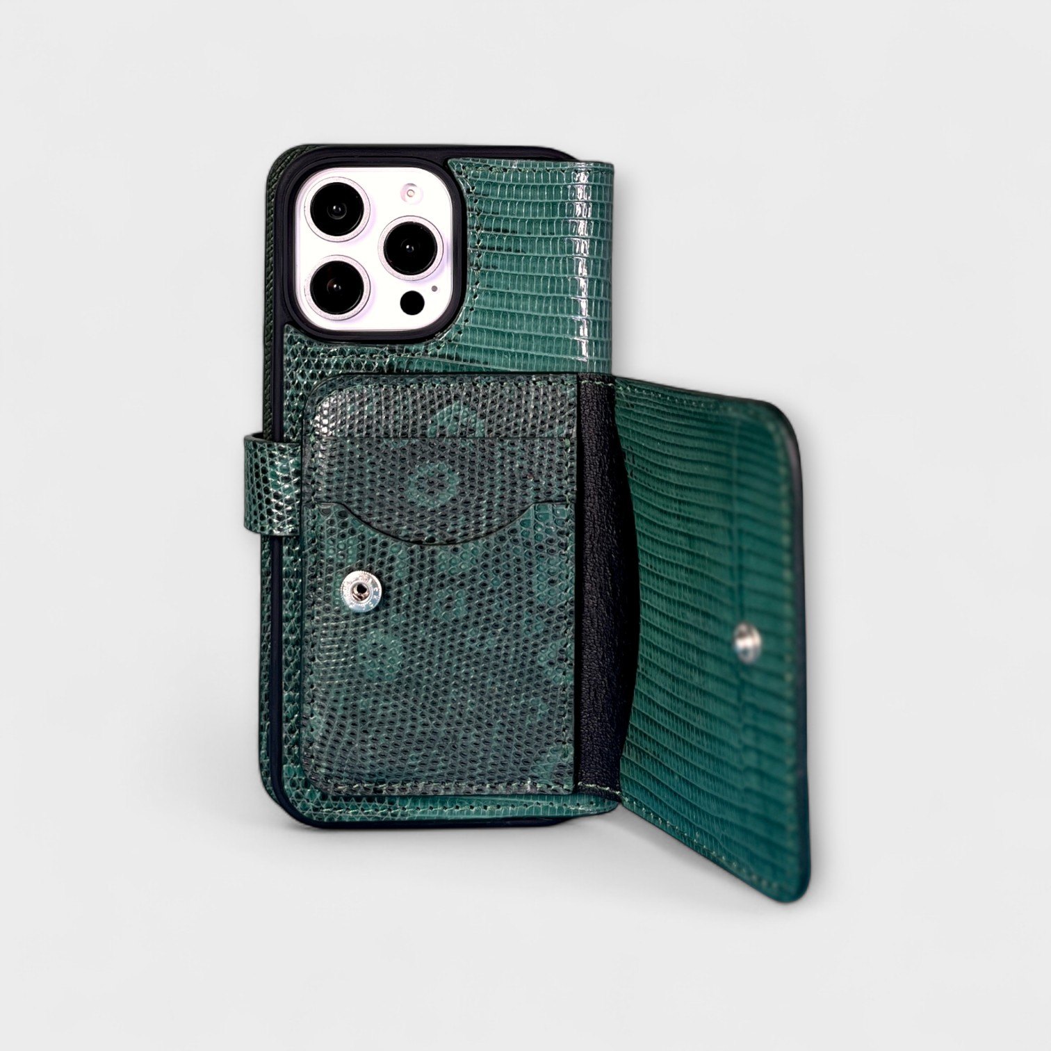 Ốp bao da Flip thủ công Cover kèm ví mini Wallet - Kỳ Đà