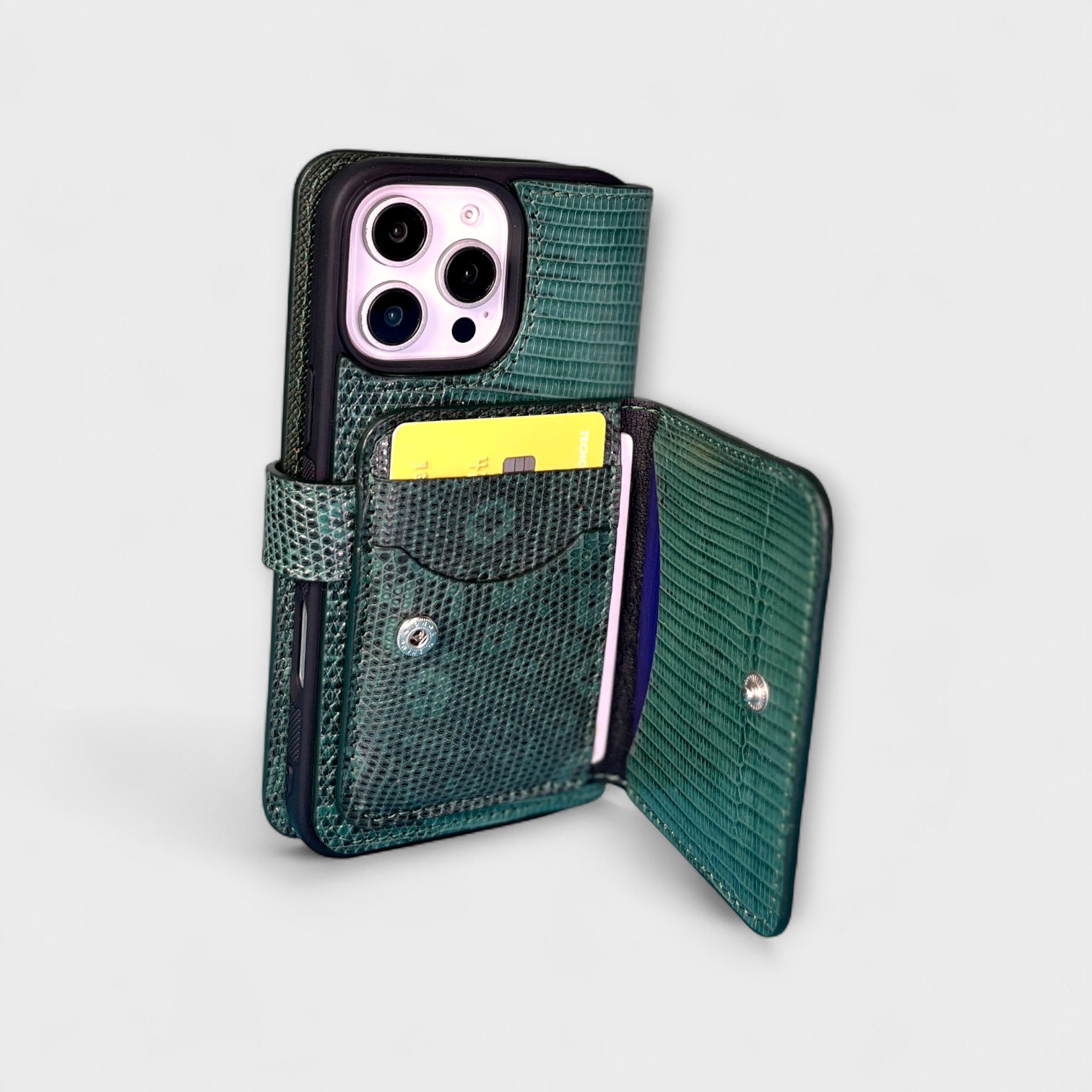 Ốp bao da Flip thủ công Cover kèm ví mini Wallet - Kỳ Đà