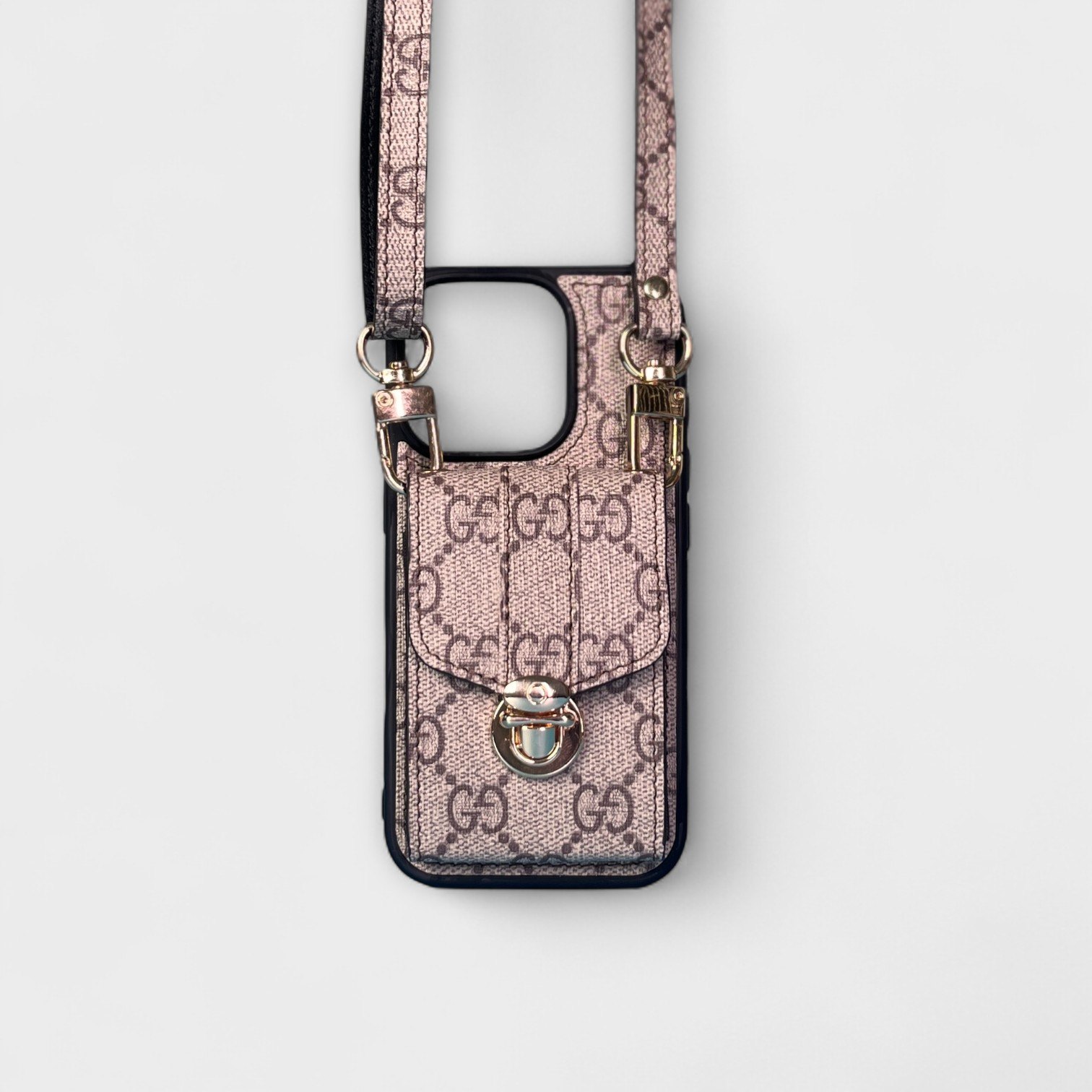 Ốp da thủ công viền đen LILY kèm dây đeo - GUCCI