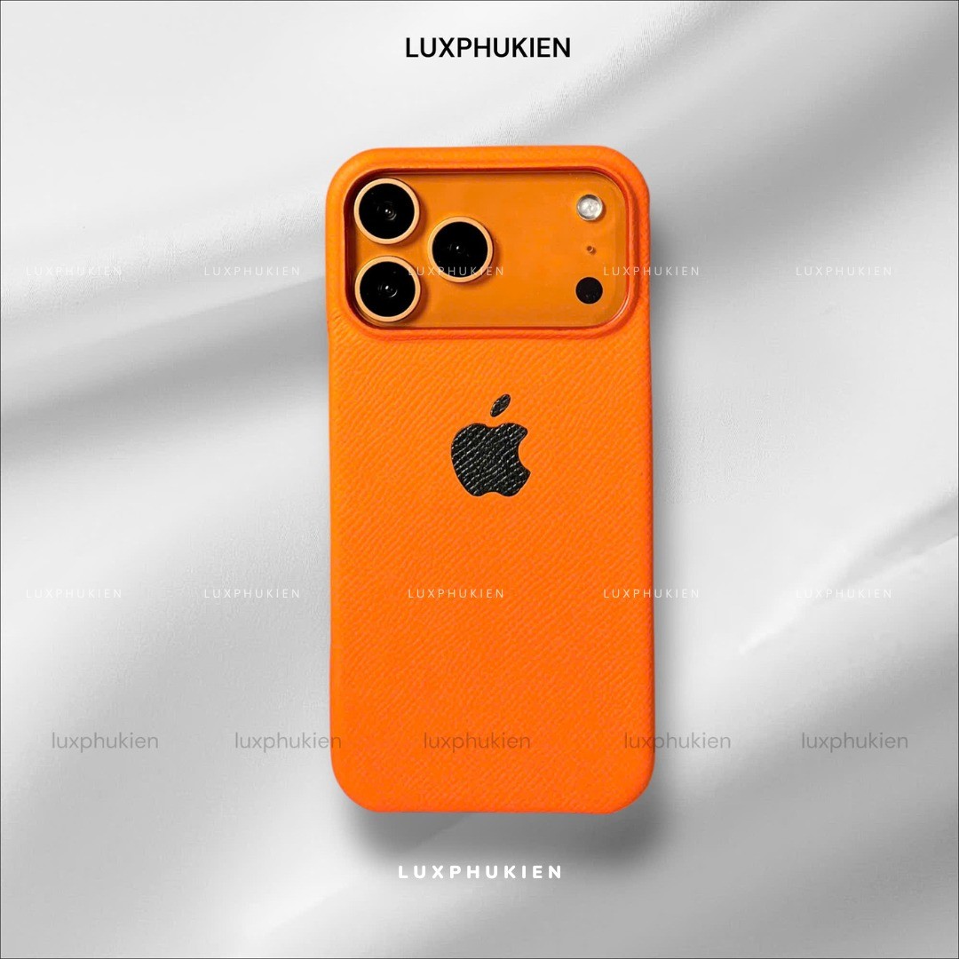 Ốp da thủ công da Epsom viền full da ghép da logo táo