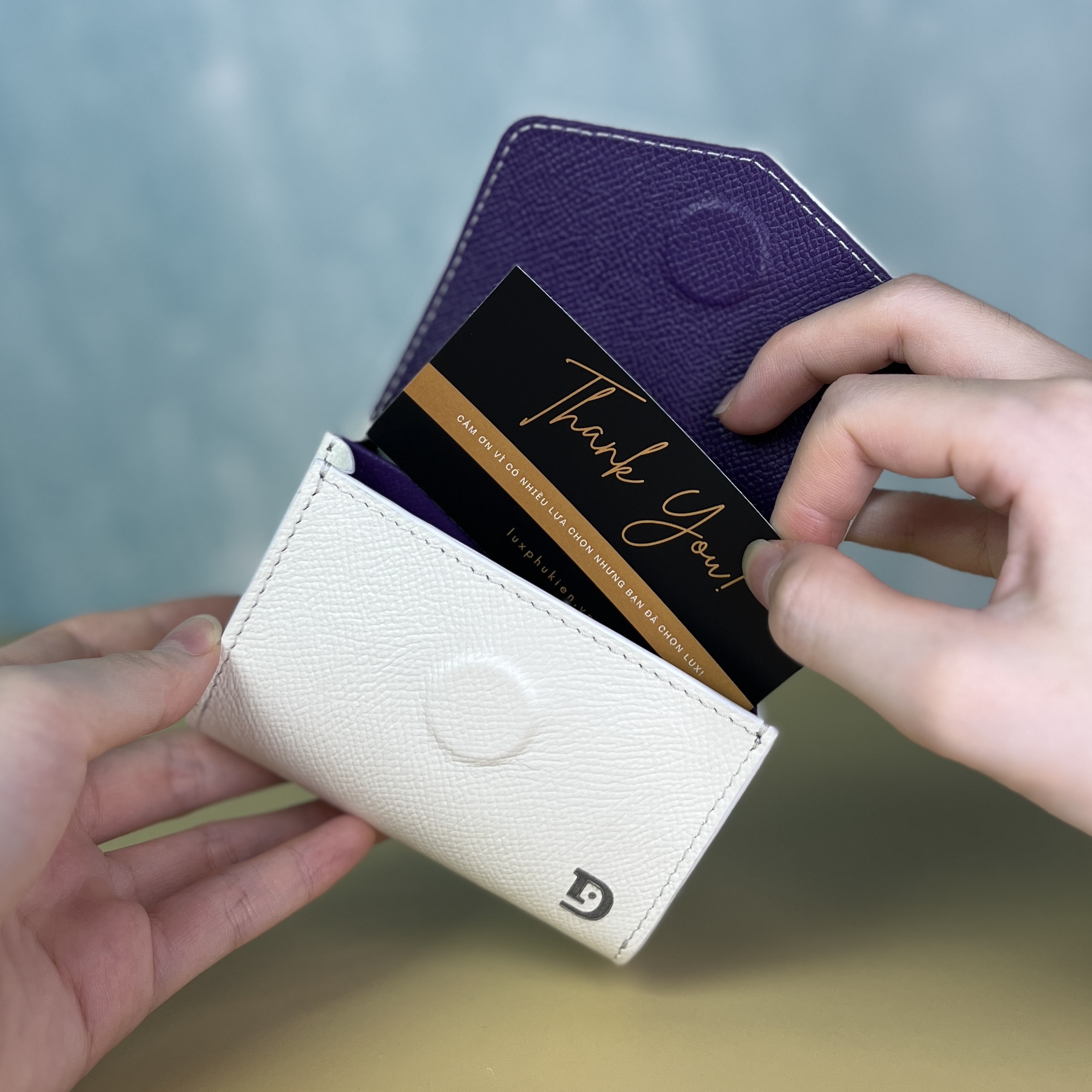 Ví da thủ công Snap mini - Epsom