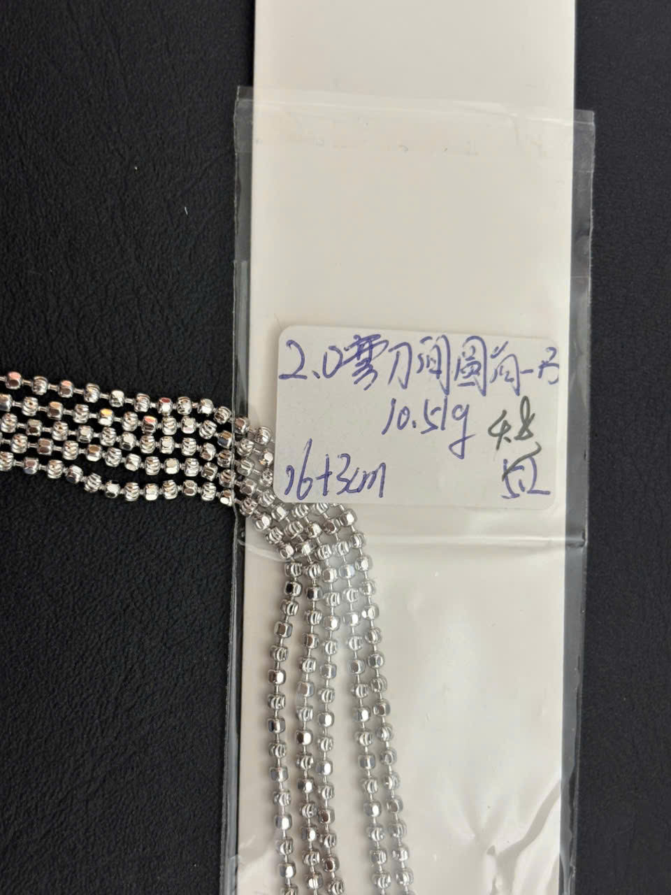 Lắc tay nữ lắc bi bạc vân sóng nước phối lục giác LNU005 - Vàng hồng - 17