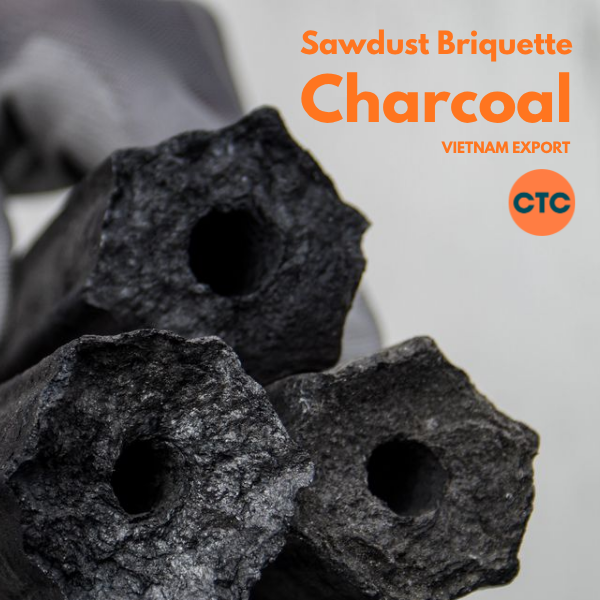 Sawdust Briquette Charcoal | High-Calorie Vietnam Export Supply