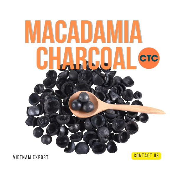 Vietnam Macadamia Shell Charcoal | Industrial Bulk Export