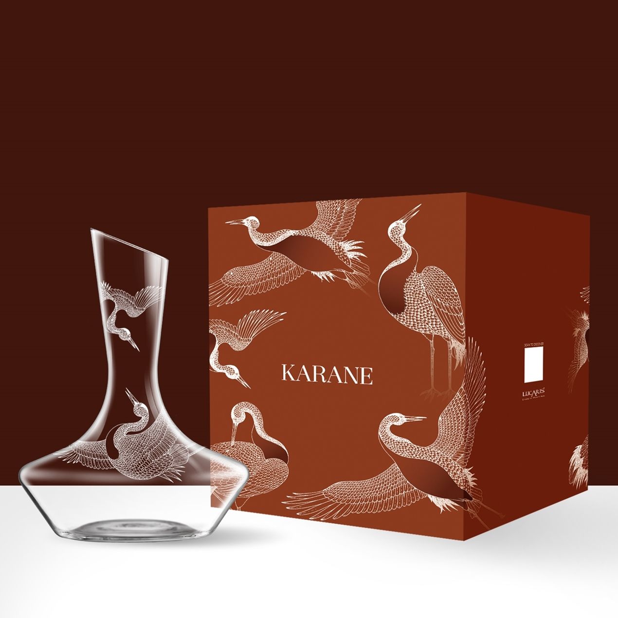 Bình chia rượu Karane Limited Decanter - Khắc Hình Chim Hạc - 750ml