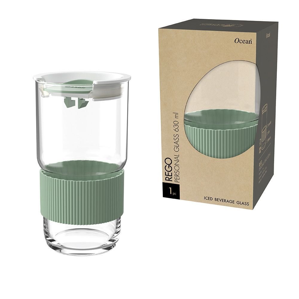 Hộp 1 Cốc có nắp Ocean Rego Kale 630ml - B24522