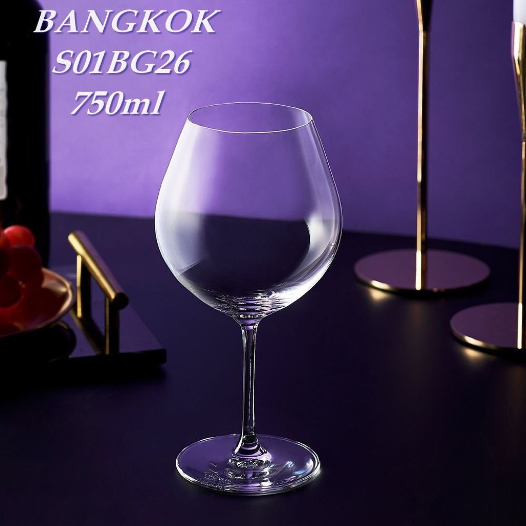 Hộp 2 Ly Pha Lê Bangkok Burgundy 750ml