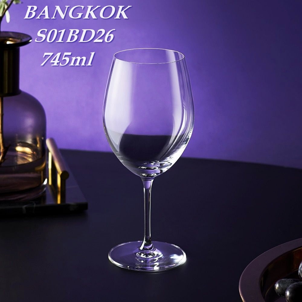 Hộp 2 Ly Pha Lê Bangkok Bordeaux 745ml